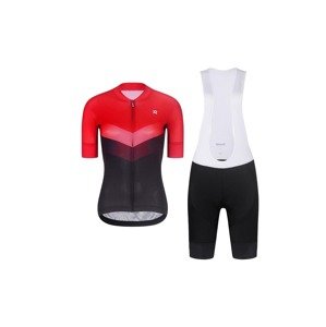 RIVANELLE BY HOLOKOLO Cyklistický krátký dres a krátké kalhoty - ARROW II - červená/černá