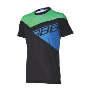 BBB Cyklistický dres s krátkým rukávem - GRAVITY - modrá/zelená/černá XL