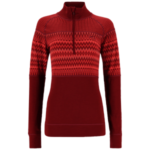 Kari Traa Silja Half Zip Baselayer - 100% Merino Wool L červená