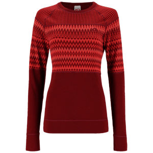 Kari Traa Silja Long Sleeve Baselayer - 100% Merino Wool S červená