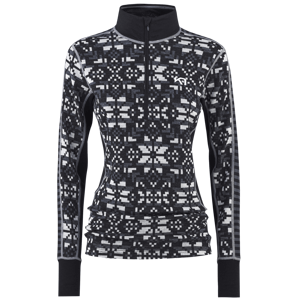Kari Traa Else Half Zip Baselayer - 100% Merino Wool S černá