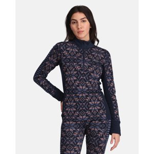 Kari Traa Else Half Zip Baselayer - 100% Merino Wool M tmavě modrá