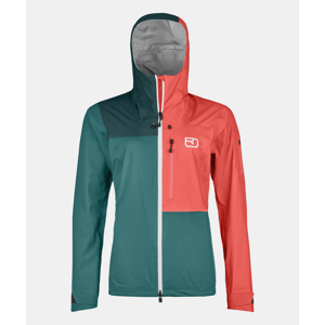 Ortovox 3L Ortler Jacket W S zelená/oranžová