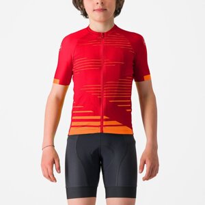 Castelli Aero Kid Jersey 8 červená/oranžová
