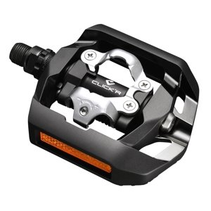 SHIMANO pedály MTB PD-T421 CLICK'R zarážky SM-SH56 černé černá