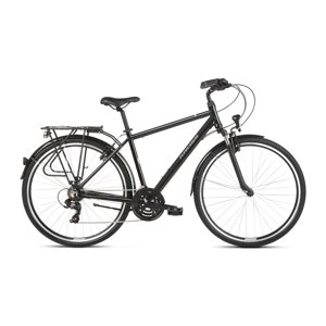 Pánské trekingové kolo Kross Trans 1.0 28" SR - model 2021 M (19") černá/šedá