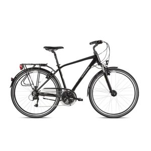Pánské trekingové kolo Kross Trans 4.0 28" - model 2021 S (17") černá/šedá