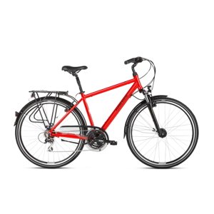 Pánské trekingové kolo Kross Trans 3.0 28" - model 2021 S (17") černá/červená/stříbrná
