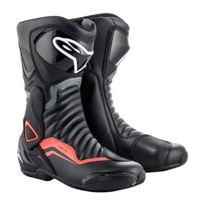 Moto boty Alpinestars S-MX 6 černá/šedá/červená fluo