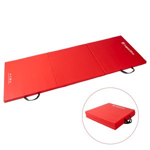 Skládací gymnastická žíněnka inSPORTline Trifold 180x60x3 cm  červená