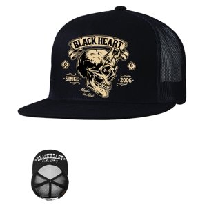 Kšiltovka BLACK HEART Devil Skull Trucker BLK