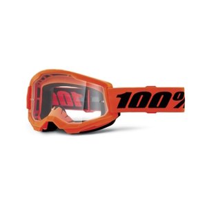 Motokrosové brýle 100% Strata 2 New  Orange, čiré plexi