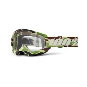 Motokrosové brýle 100% Strata 2 New  War camo, čiré plexi