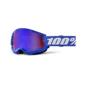 Motokrosové brýle 100% Strata 2 New Mirror Modré, červené/modré plexi