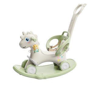 Houpací kůň a odrážedlo 4v1 inSPORTline Unicorino  světle zelená