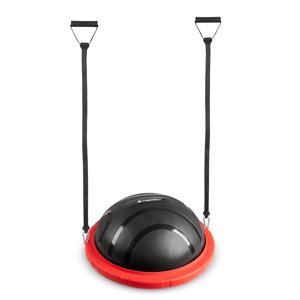 Balanční podložka inSPORTline Dome Edge s gumovými expandery 100 cm / 4,6 kg  červeno-černá