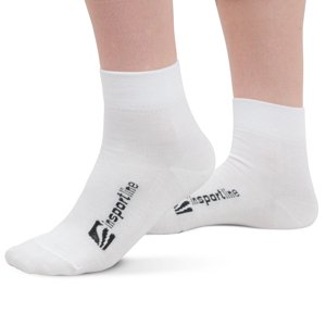 Bambusové střední ponožky inSPORTline Silvatic Mid AG+ antibakteriální - 3 páry bílá 43-45