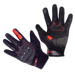 Moto rukavice W-TEC Valelungo černo-červená S