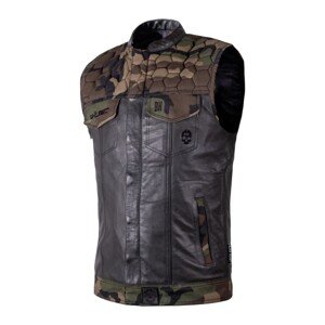 Moto vesta W-TEC Black Heart Regimento tmavě šedá-kamufláž 4XL