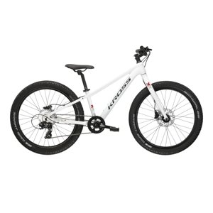 Juniorské kolo Kross LEVEL JR 2.0 24" Gen 007  bílá / černá / lesk  S (12", 130-150 cm)