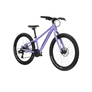 Juniorské dívčí kolo Kross LEA JR 2.0 24" - model 2025 S (12", 130-150 cm) fialová / černá / lesk