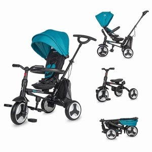 Dětská tříkolka s vodící tyčí Coccolle Spectra  Turquoise Tide