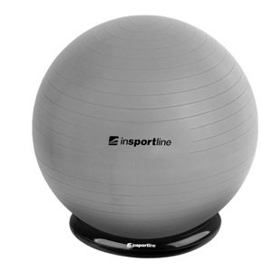 Gymnastický míč inSPORTline Top Ball 75 cm se základnou BallBase  světle šedá