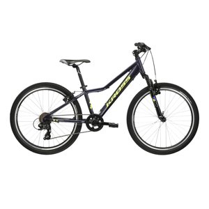Juniorské kolo Kross Hexagon JR 1.0 24" Gen 006  námořnická modrá / žlutá / lesk  S (12", 130-150 cm)