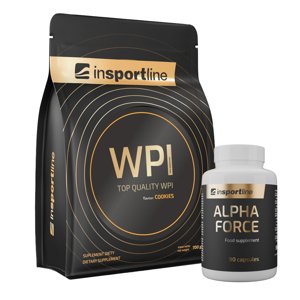 SADA: Protein inSPORTline WPI 700g + Stimulant inSPORTline AlphaForce, 90 kapslí  cookies