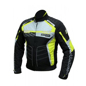 Pánská textilní moto bunda Spark Mizzen  S  černá-fluo