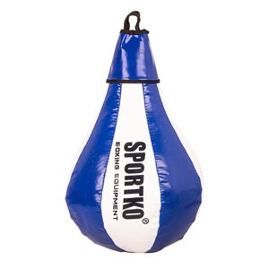 Boxovací pytel SportKO GP1 24x40cm / 5kg  bílo-modrá