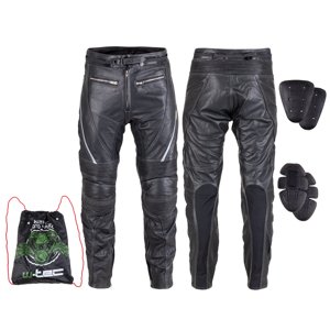 Kožené moto kalhoty W-TEC Vilglen  černá  3XL