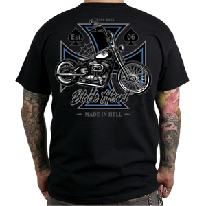 Triko BLACK HEART Chopper Cross  černá  XL