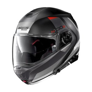 Moto helma Nolan N100-5 Hilltop N-Com P/J  Flat Black  L (59-60)