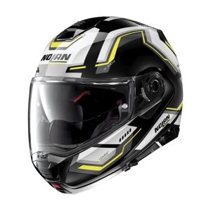 Moto helma Nolan N100-5 Upwind N-Com P/J  Glossy Black  S (56)