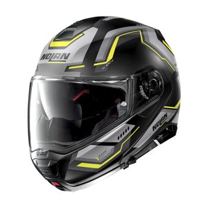 Moto helma Nolan N100-5 Upwind N-Com P/J  Flat Black-Yellow