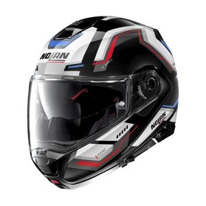 Moto helma Nolan N100-5 Upwind N-Com P/J  Glossy Black-Blue-Red