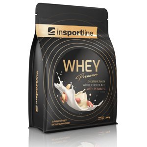 Doplněk stravy inSPORTline WHEY Premium Protein příchuť bílá čokoláda s arašídy 700g