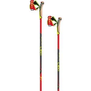 Leki HRC max - bright red/neon yellow/carbon structure 145