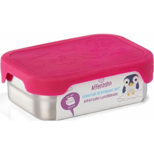 Affenzahn Stainless Steel Lunchbox Set Owl - silver pink uni