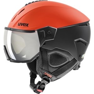 Uvex Instinct visor - fierce red/black matt/mirror silver smoke (S2) 56-58