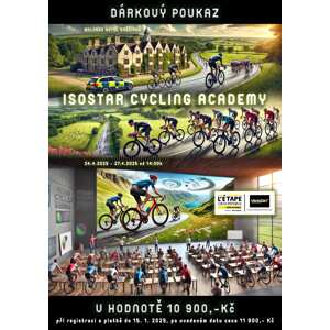 VOUCHER ISOSTAR CYCLING ACADEMY STANDARD PASS + ISOSTAR SET CYCLING 101-130KM + BIDON L´ETAPE 550ML ZDARMA
