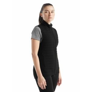 Dámská merino vesta ICEBREAKER Wmns ZoneKnit Insulated Vest, Black velikost: XL