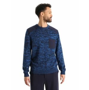 Pánský svetr ICEBREAKER Mens Barein Crewe Sweater, Midnight Navy/Lazurite velikost: M