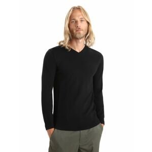 Pánský svetr ICEBREAKER Mens Shearer V Sweater, Black velikost: XL